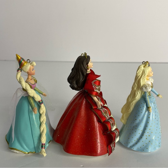 Hallmark Barbie Ornaments 97 Holiday Barbie & Repunzel 99 Cinderella - Picture 5 of 13
